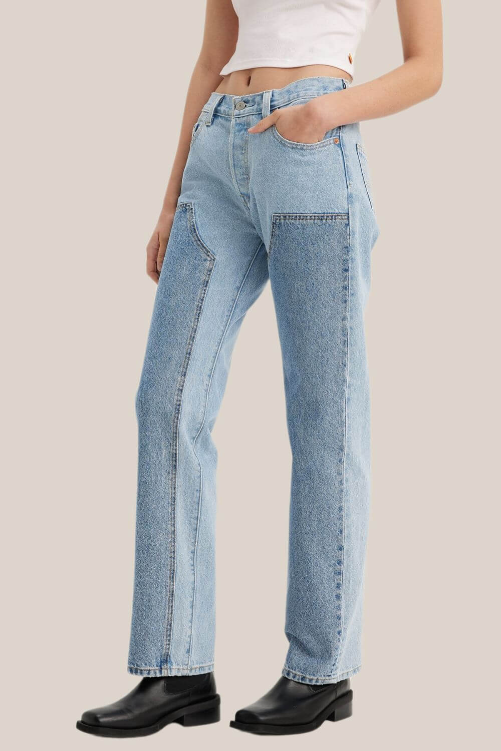 Levi Womens 501 90s Chaps Done and Dusted Jeans