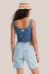 Levi Womens Alani Denim Corset Top