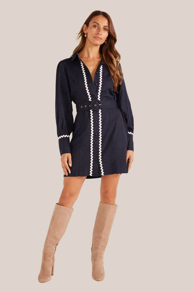 Mink Pink Lucy Rik Rak Mini Dress