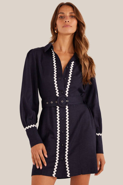 Mink Pink Lucy Rik Rak Mini Dress