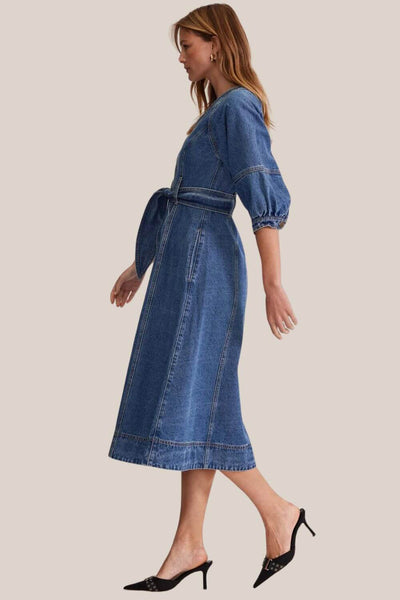 Staple The Label Alita Denim Midi Dress