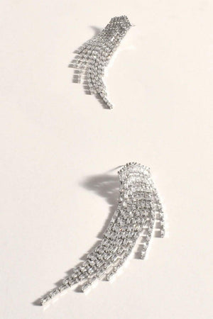 Adorne Baguette Waterfall Earrings