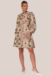 Adorne Mindy Printed Linen Aline Shirt Dress