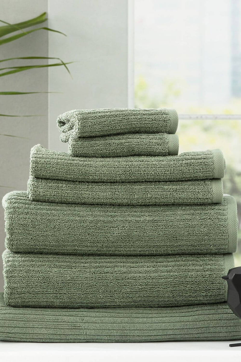 Renee Taylor Cobblestone Cotton Ribbed Hand Towel