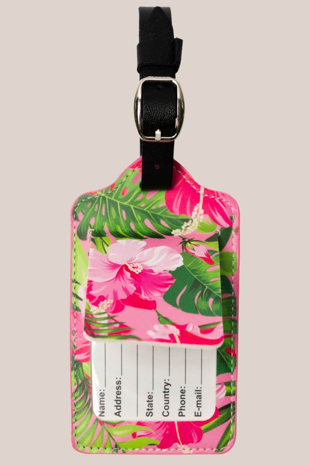 Collectapic Pink Hibiscus Luggage Tag