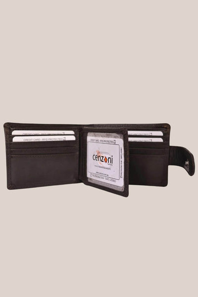 Cenzoni RFID Oil Pull Up Leather Mens Wallet