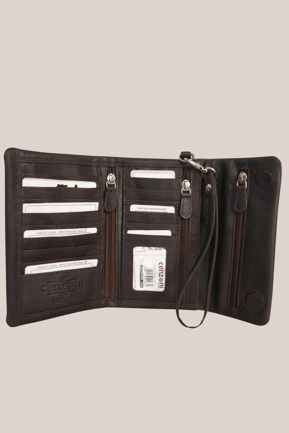 Houston Leather Hairon Trifold Wallet
