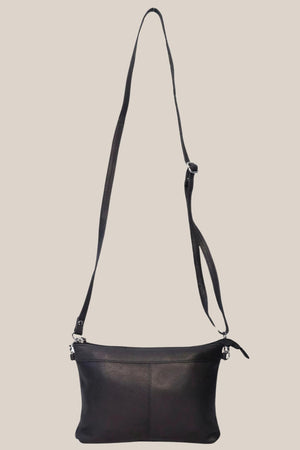 Houston Fashions Small Cross Body Washed Leather Bag