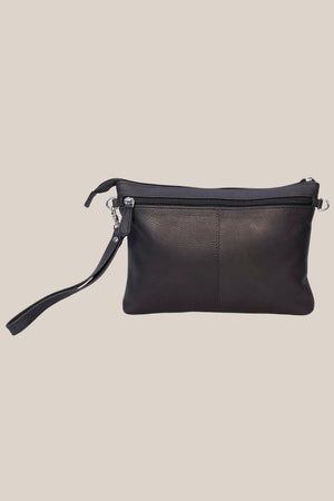 Houston Fashions Small Cross Body Washed Leather Bag