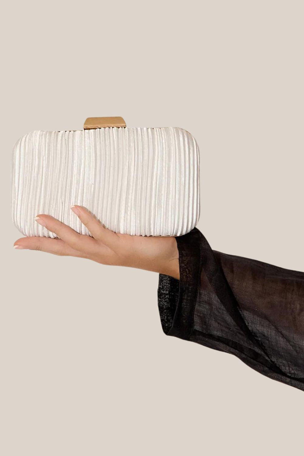 Adorne Portia Pleated Framed Event Clutch