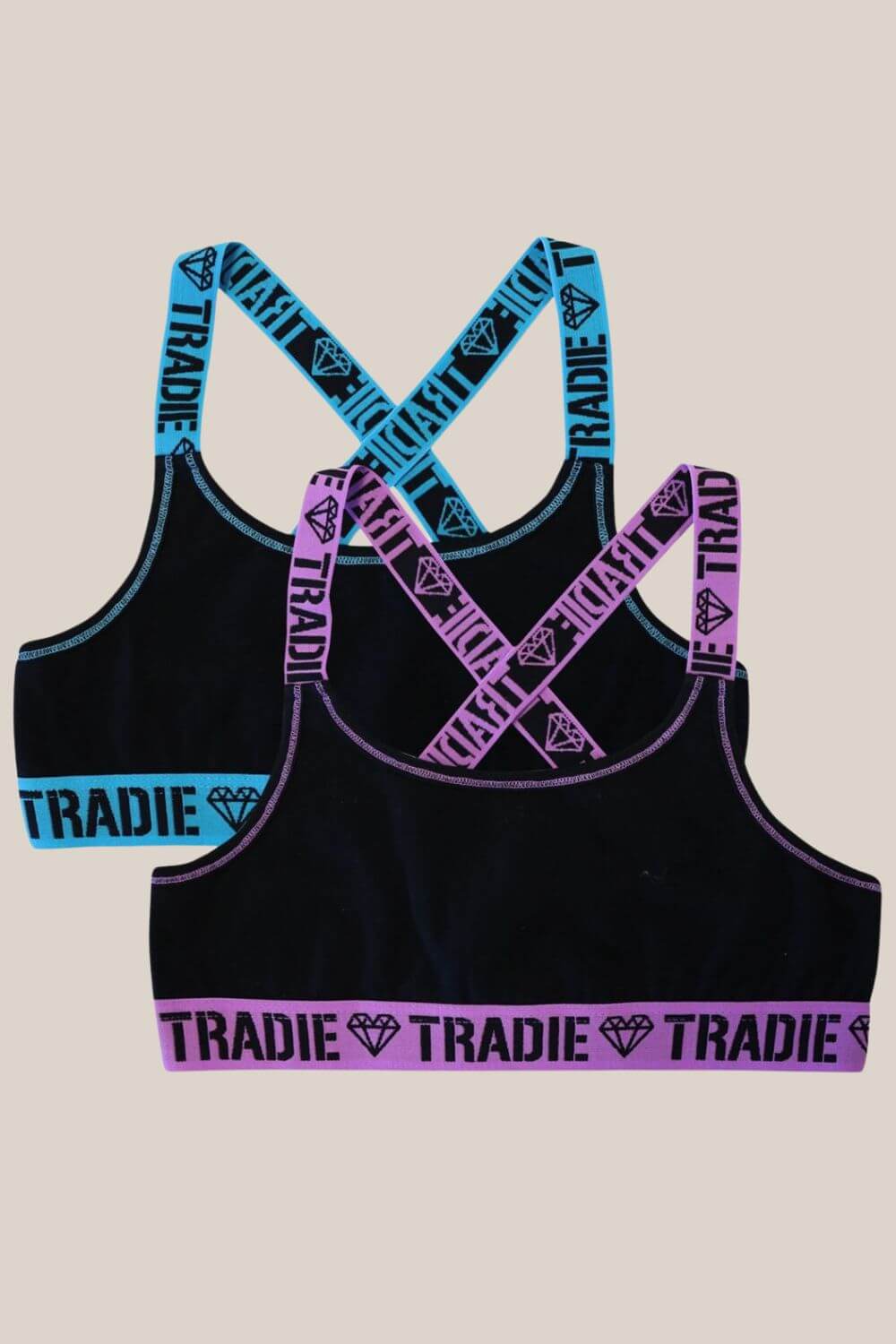 Tradie Girls 2PK Cross Back Crop