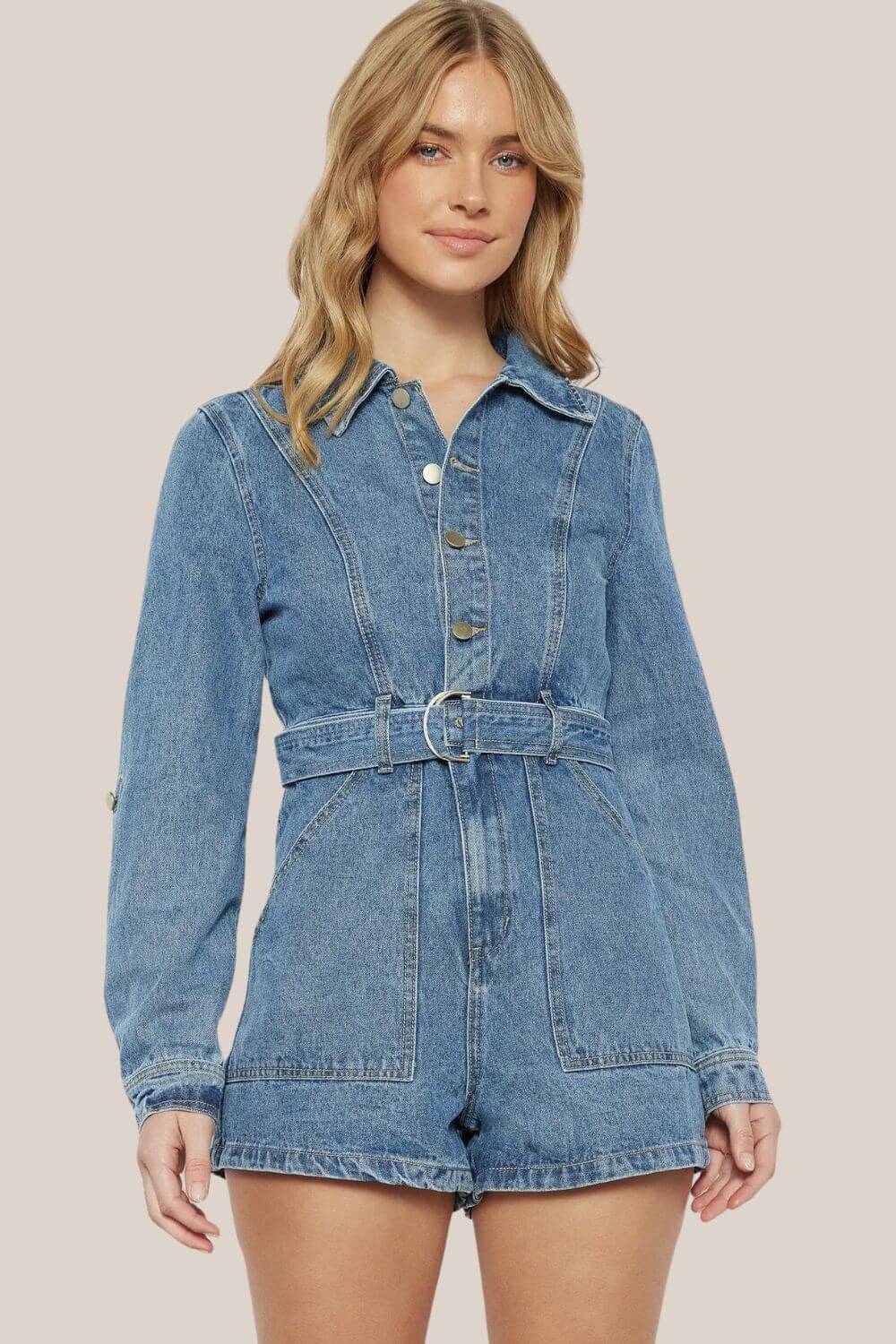 Whitney Denim Playsuit