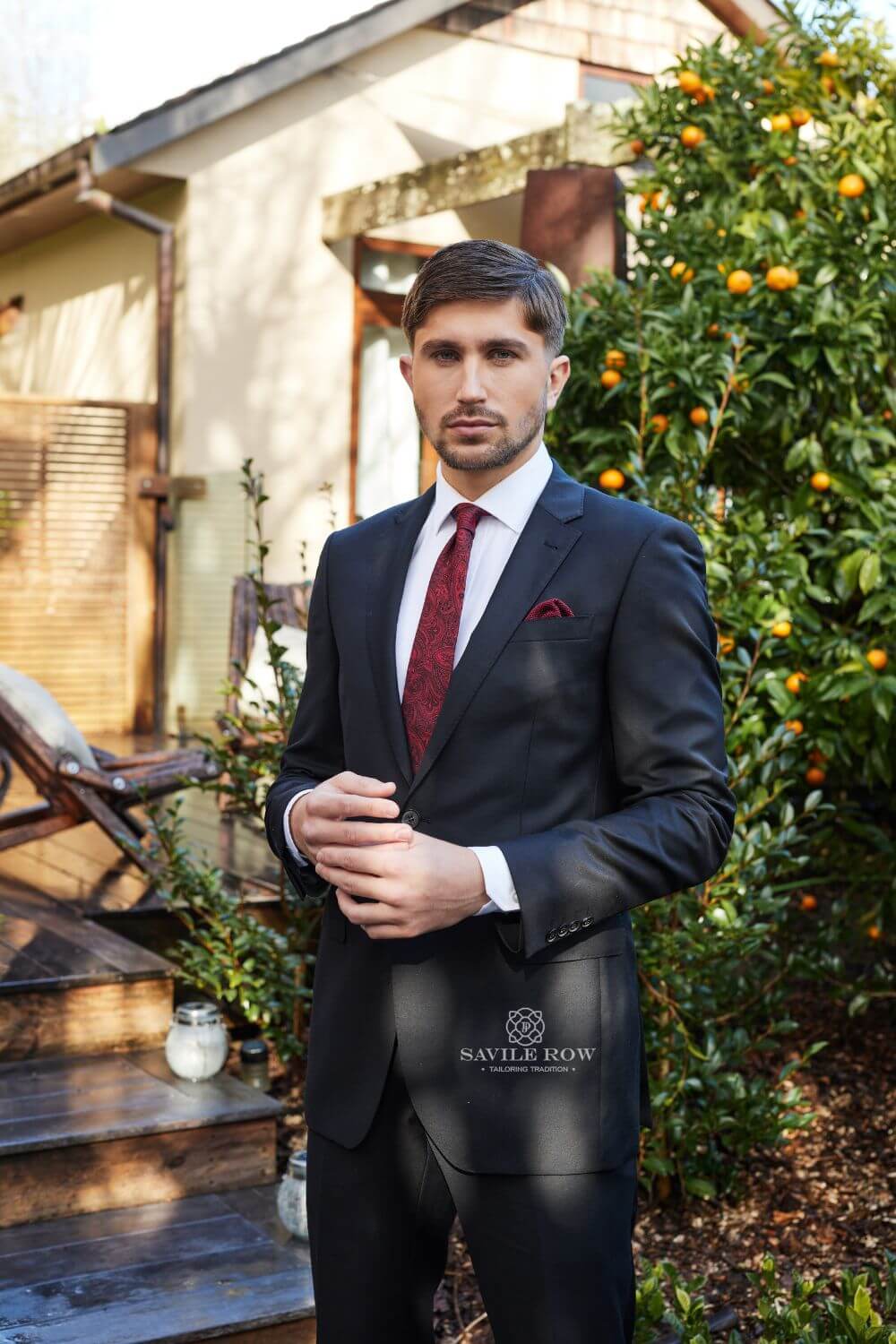 Saville Row Judah Peak Lapel Collar Jacket - D9