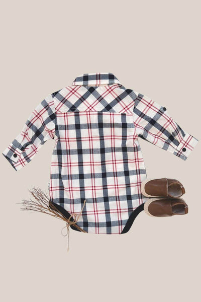 Love Henry Baby Boys Dress Shirt Romper