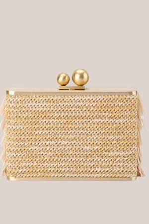 Olga Berg Carlita Fringe Clutch