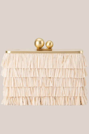 Olga Berg Carlita Fringe Clutch
