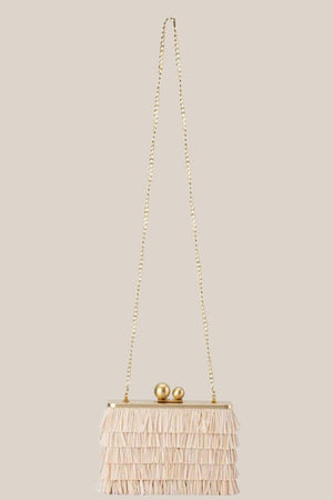Olga Berg Carlita Fringe Clutch