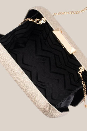 Olga Berg Tamar Metallic Clutch