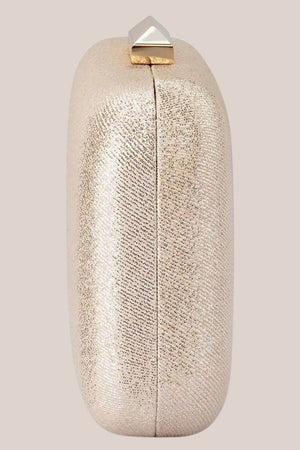 Olga Berg Tamar Metallic Clutch