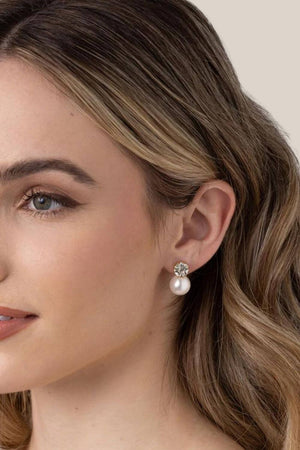 Liberte Vera CZ Pearl Earring
