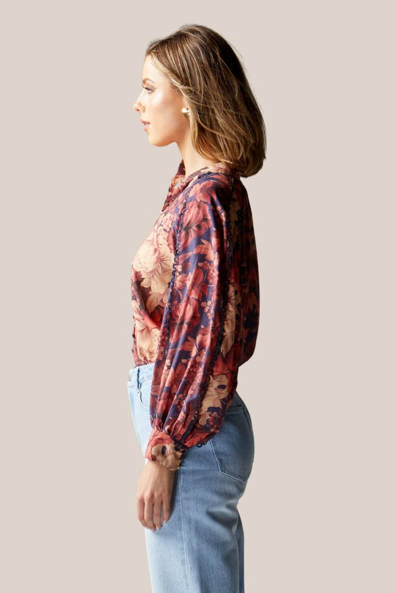 Fate + Becker Berry Kiss Blouse