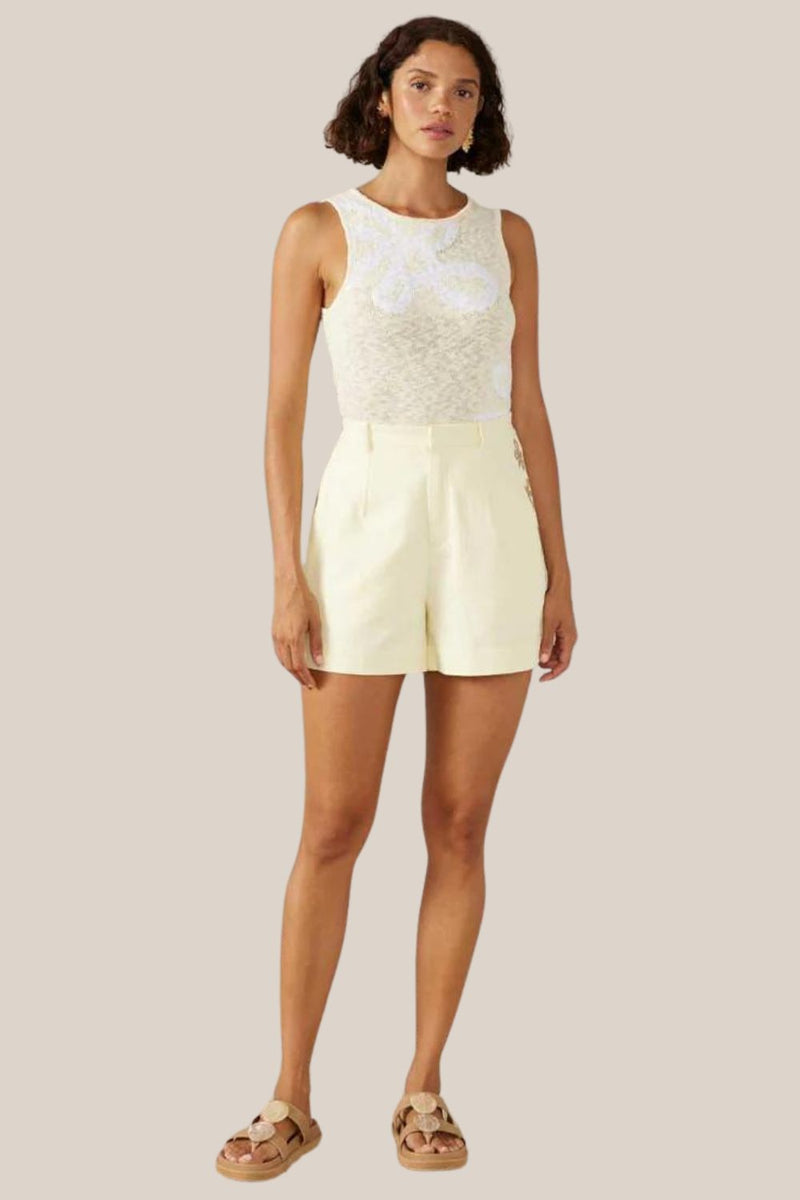 Mon Renn Voyage Embroidered Short