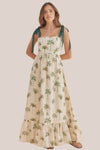 Amelius Palma Ramie Tiered Maxi Dress