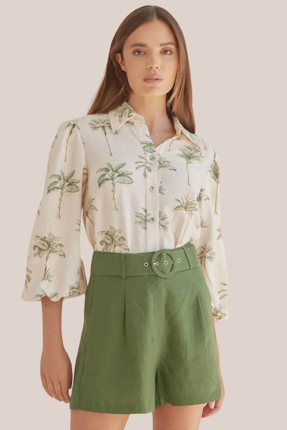 Amelius Palma Ramie Puff Sleeves Shirt