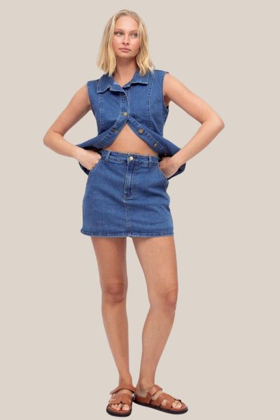 Whitney Denim Skort