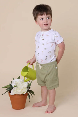 Snuggle Hunny Garden Friends Short Sleeve Organic Bodysuit