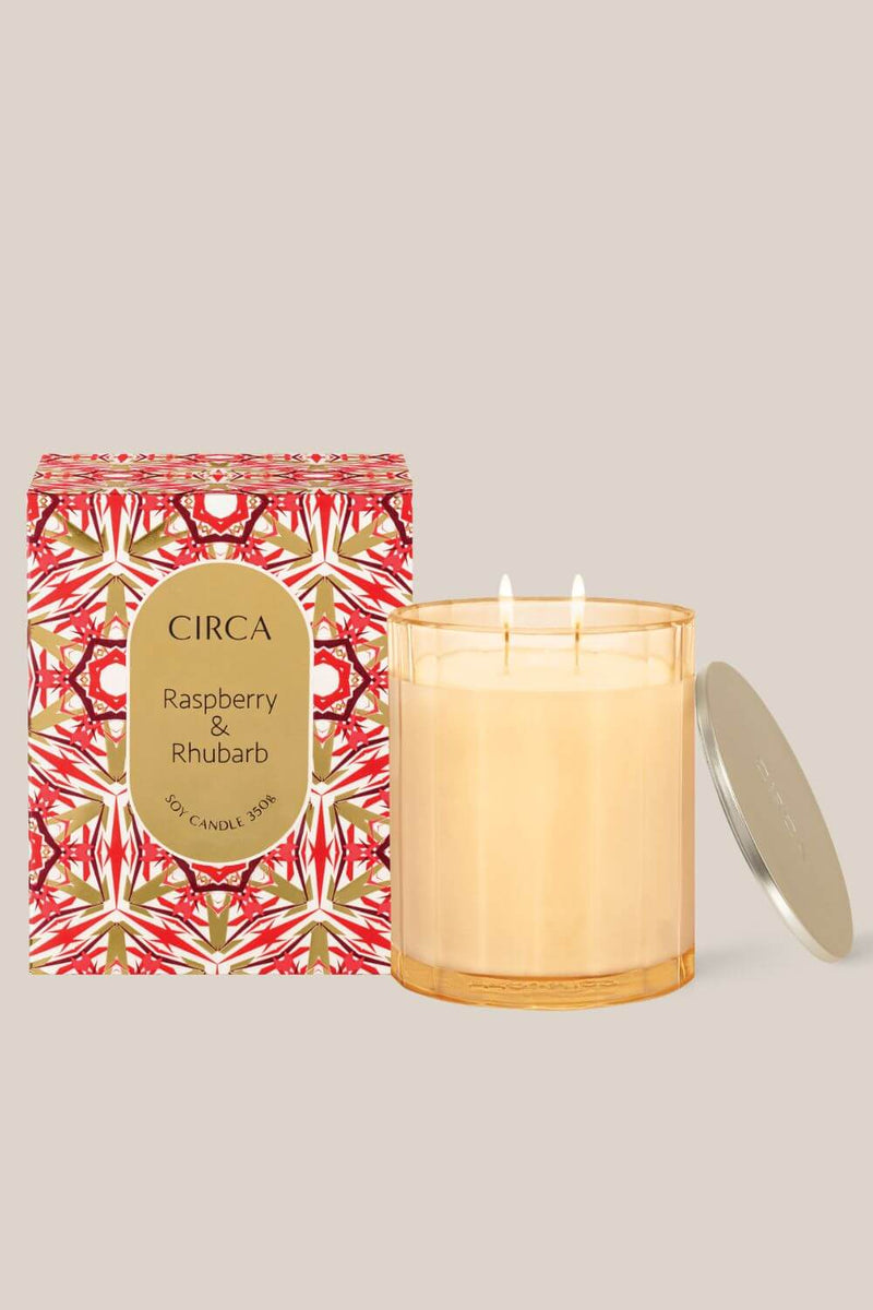 Circa Soy Candle 350g Raspberry & Rhubarb