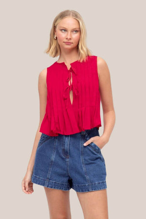Paxton Pleated Front Top