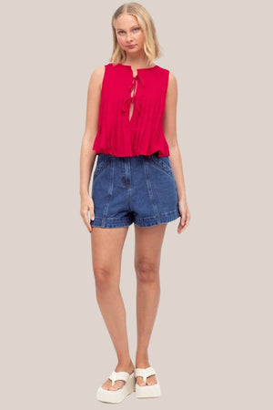 Paxton Pleated Front Top