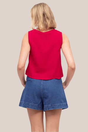 Paxton Pleated Front Top