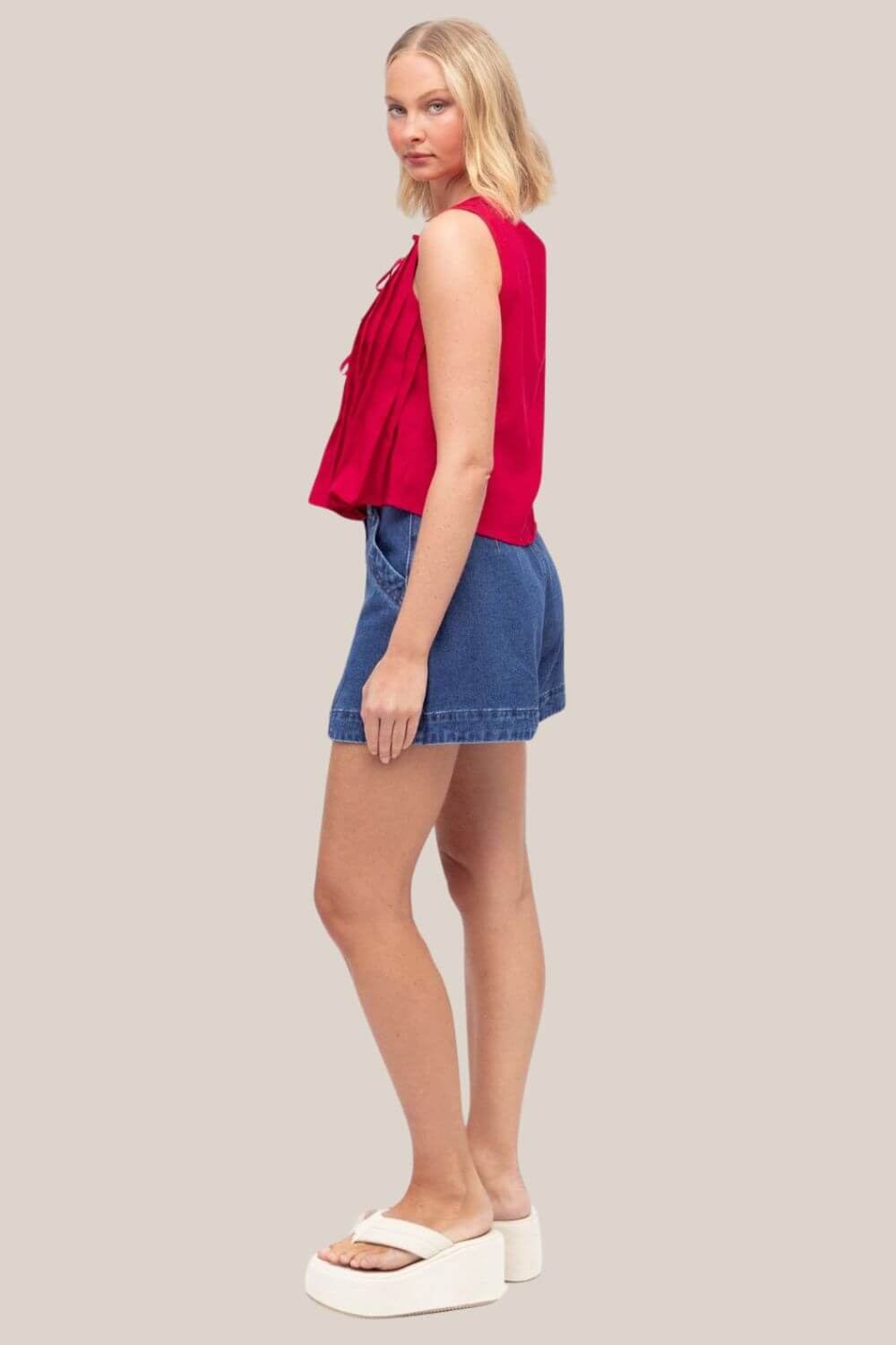 Paxton Pleated Front Top