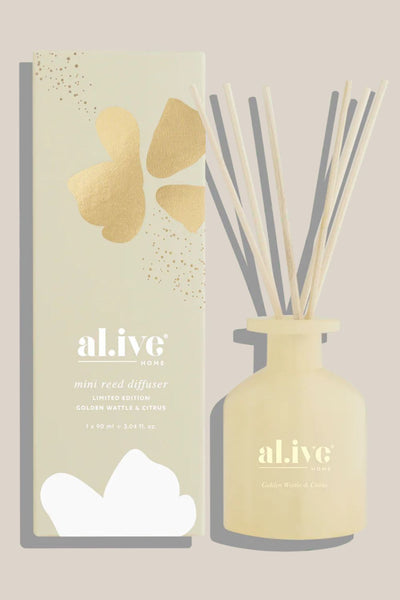 Al.ive Mini Reed Diffuser - Golden Wattle & Citrus