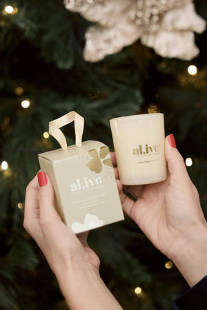 Al.ive Mini Soy Candle Bauble - Golden Wattle & Citrus