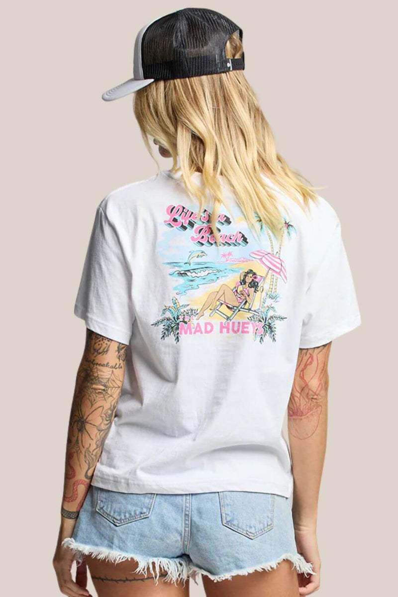 The Mad Hueys Lifes A Beach Womens SS Tee