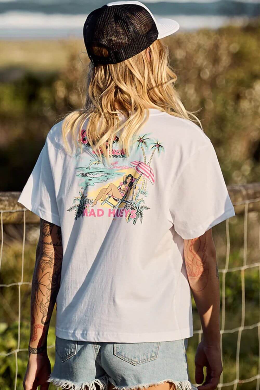 The Mad Hueys Lifes A Beach Womens SS Tee