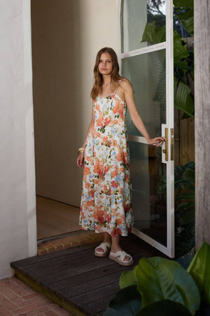 Mink Pink Naia Panelled Midi Dress