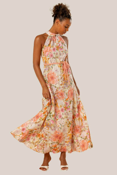 Kachel Riley Sleeveless High Neck Maxi Dress