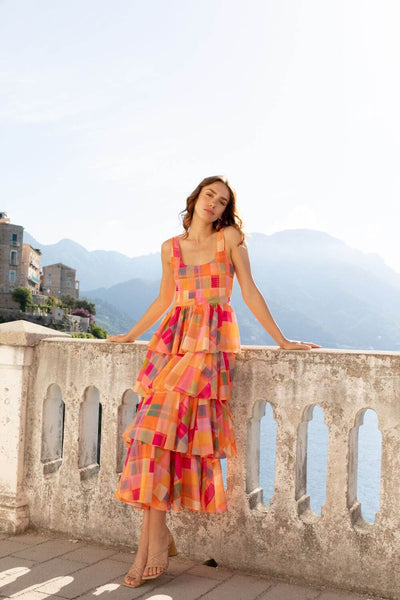 Kachel Alma Sleeveless Tiered Maxi Dress