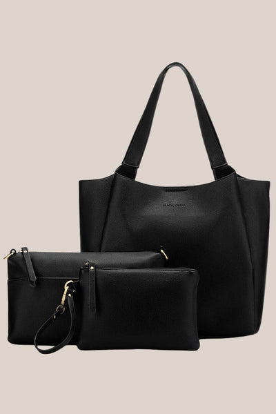 Black Caviar Grande Evelyn 3 Piece Hobo Tote