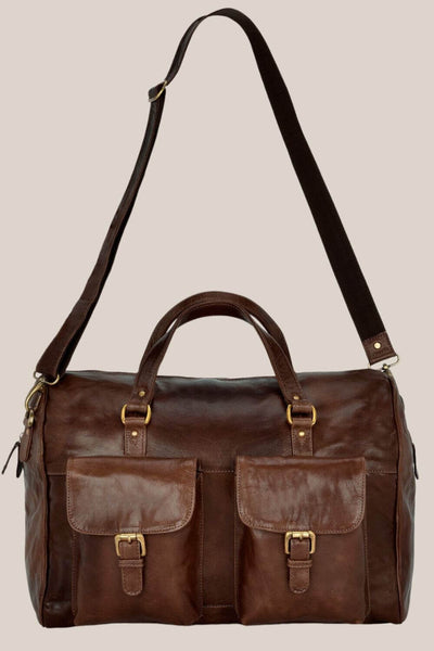 Cobb & Co Soho Leather Overnight Duffel Bag