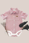 Love Henry Baby Boy Dress Shirt Romper