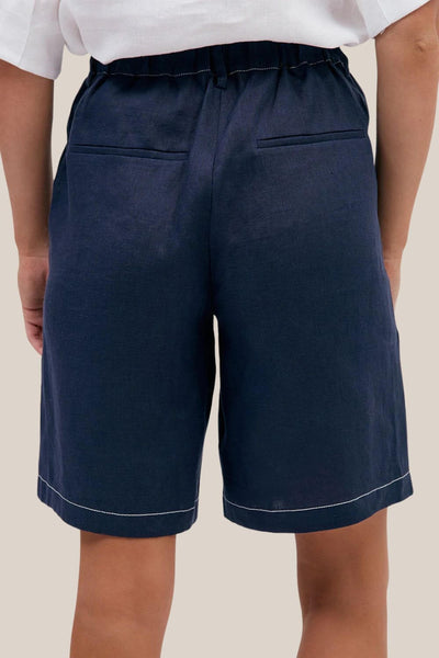 Adorne Heidi Contrast Stitch Bermuda Short