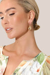 Adorne Stone Top Teardrop Earrings