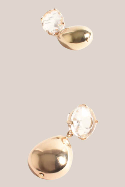 Adorne Stone Top Teardrop Earrings