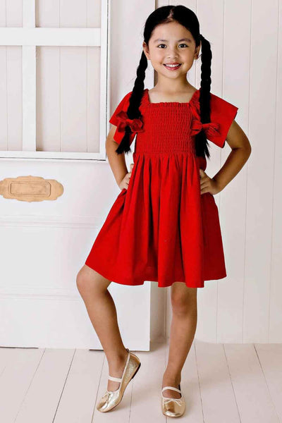 Designer Kidz Elly Puff Sleeve Dress