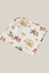 Snuggle Hunny Diggers & Tractors Organic Jersey Wrap & Beanie Set